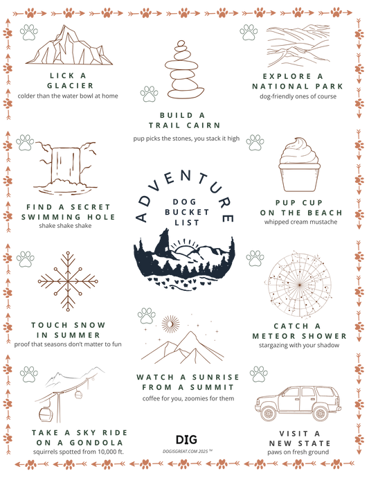DIG Dog Adventure Bucket List – Limited Edition